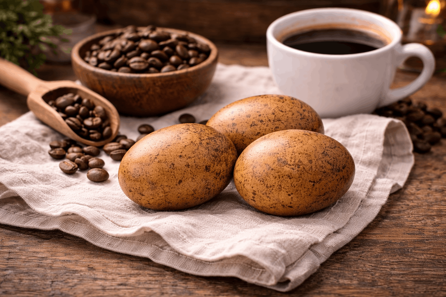 Eier färben mit Kaffee